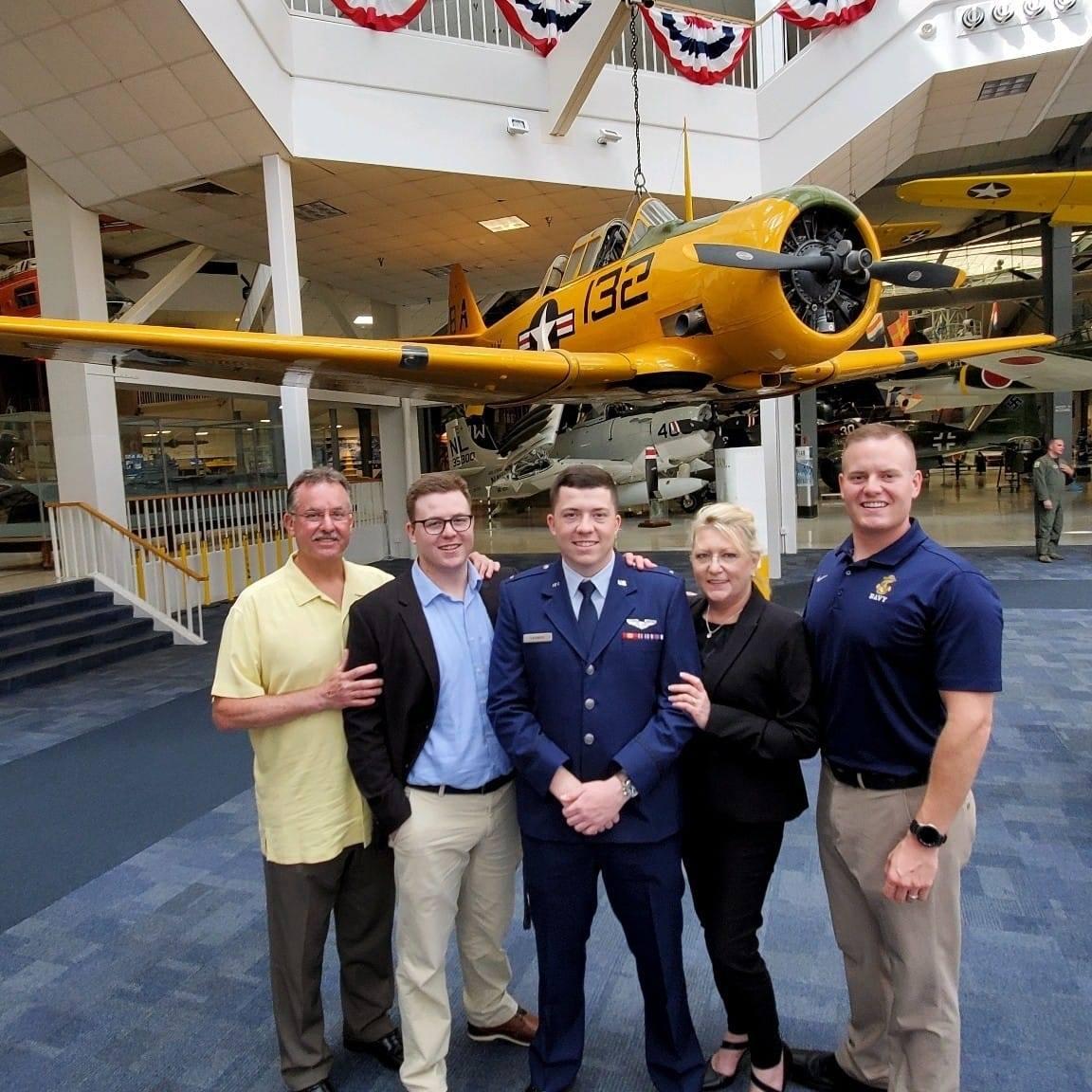 Scott and family at the National Naval Aviation Museum, Pensacola